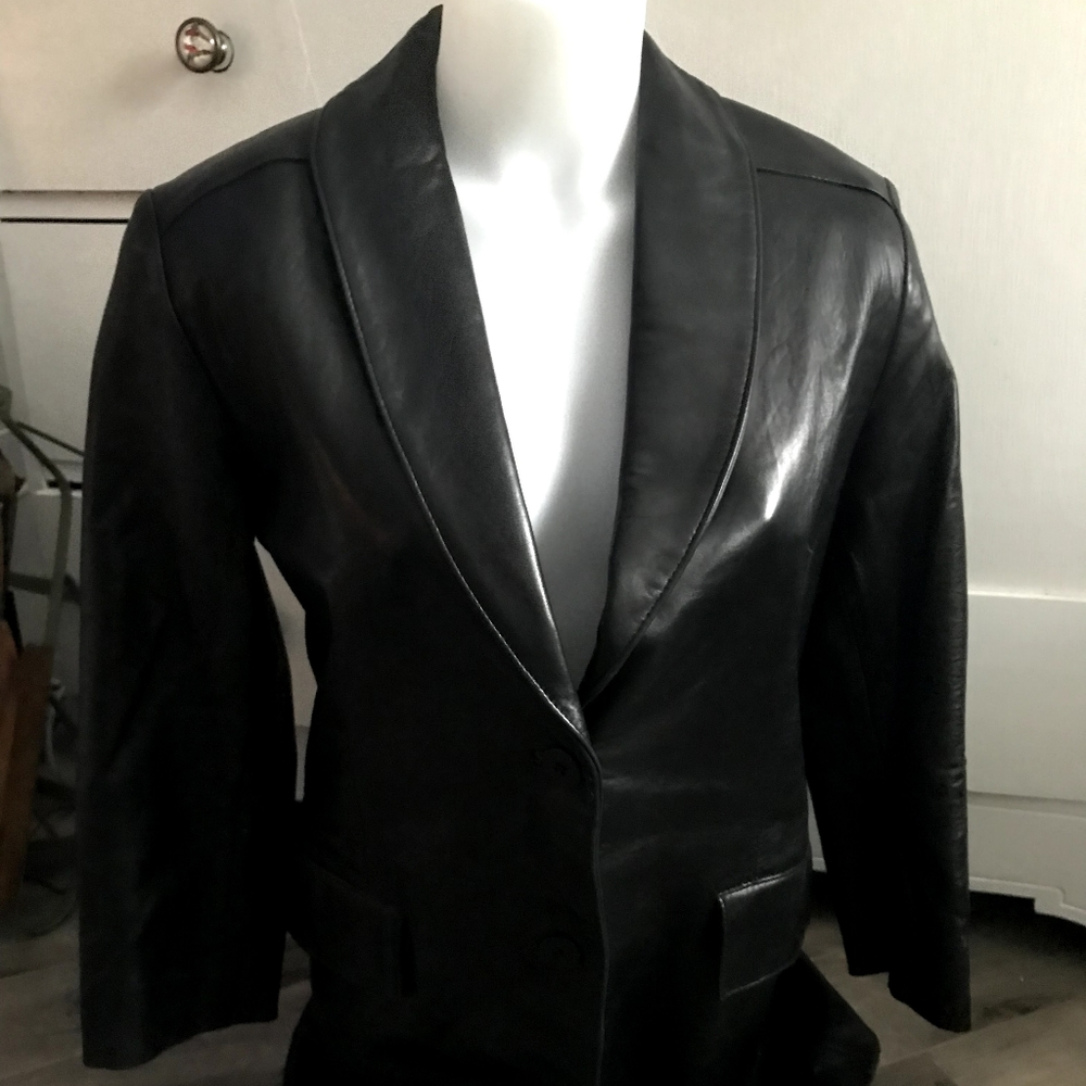 Red Kid Black Label Leather Jacket Women's Size S